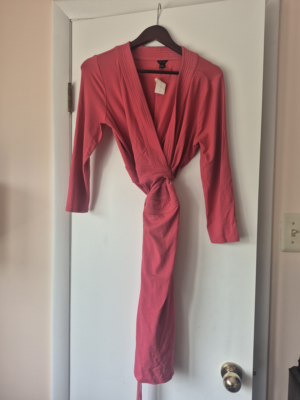 Ann Taylor Coral Pink Wrap Dress